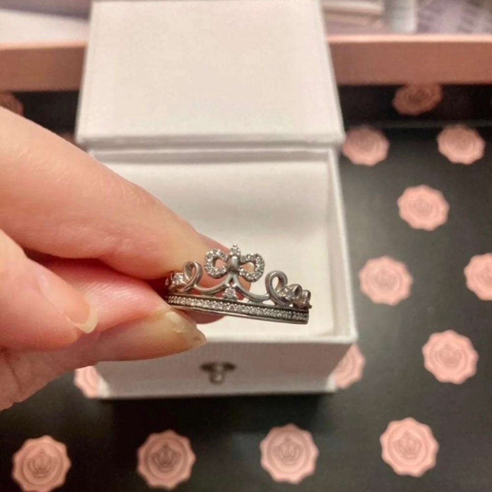 Disney Enchanted Diamond Tiara Ring .925 SS